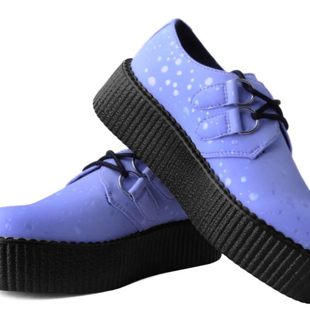 T.U.K Purple Lace-Up Footwear with Black Base